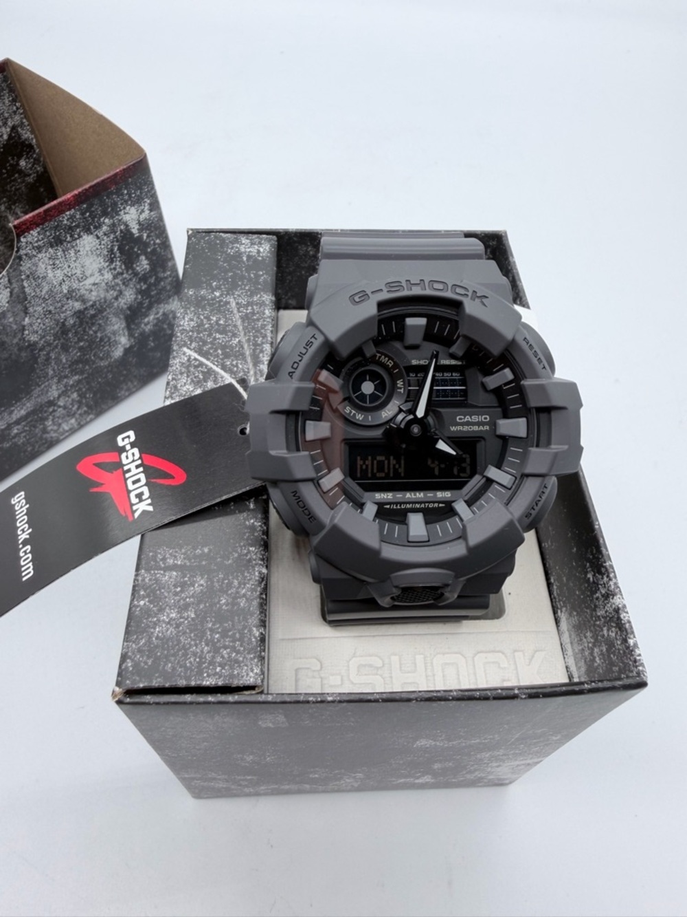 G-Shock Gray Digital-Analog Rugged Watch